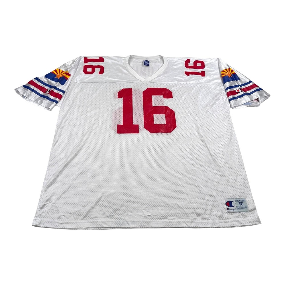 Vtg Arizona Cardinals Football Jersey Mens 56 3XL White NFL Champion Plummer 16